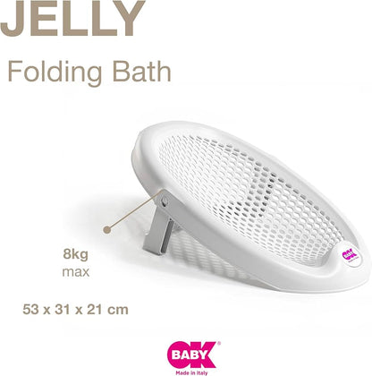 OKBaby Jelly Folding Bath Support – Foldable Newborn Bath Seat - Beige