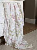 Rose Ribbon Garden Organic Cotton Muslin Blanket