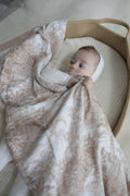 Neutral Jungle Toile Organic Cotton Muslin Blanket