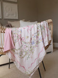 Rose Ribbon Bamboo & Organic Cotton Jersey Baby Blanket