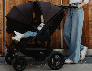 TFK Duo Twin & Sibling Pram – Black | 2026 Combi Seat Version