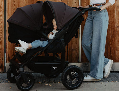 TFK Duo Twin & Sibling Pram – Black | 2026 Combi Seat Version