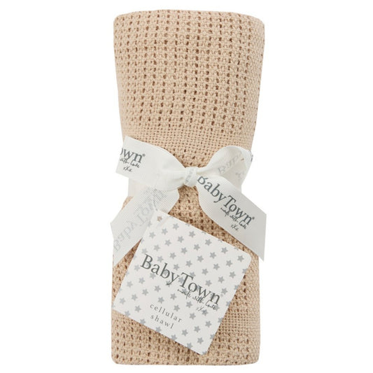 Biscuit Cellular Baby Blanket