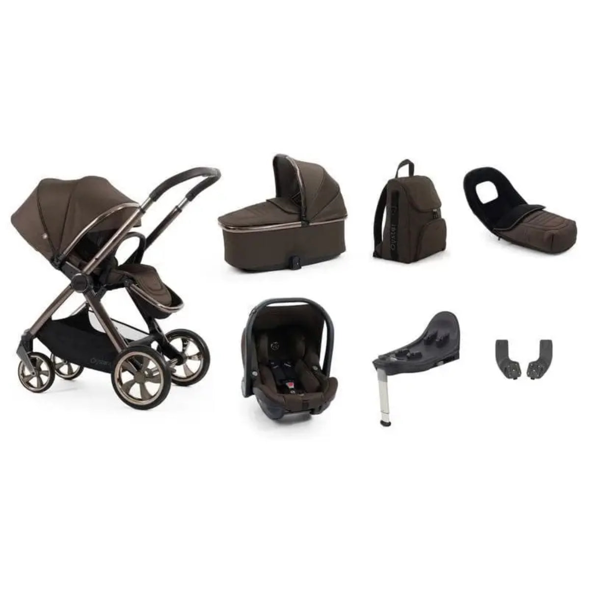 Babystyle Oyster 4 Bundle Luxury 7 Piece - Chocolate Velvet