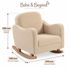 Bebe & Beyond Soother Junior Chair Oat Ted children's rocking chair dimensions
