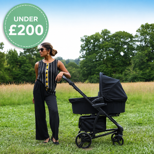My Babiie MB200  2-in-1 Pushchair & Carrycot - Onyx Black