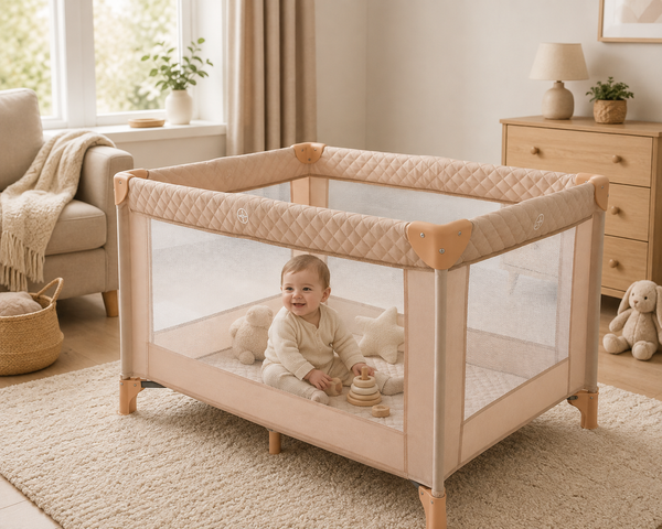 My Babiie MBTC1 Travel Cot - Blush Pink
