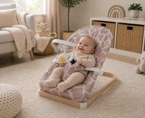 My Babiie Baby Bouncer with Toy Bar - Giraffe