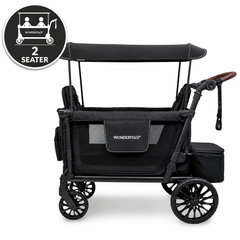 WonderFold L2 Double Stroller Wagon Black - 2 Seater