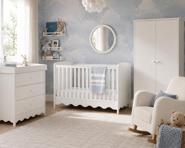 Bebe & Beyond Dancer 3 Piece Nursery Furniture Set - White