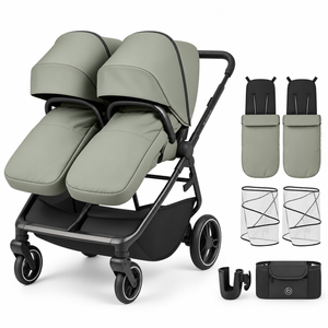 Ickle Bubba Altair Double Stroller - Laurel Green