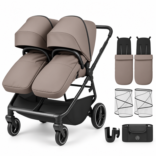 Ickle Bubba Altair Double Stroller - Mink