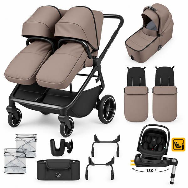 Ickle Bubba Altair Double Travel System Bundle – Mink