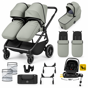 Ickle Bubba Altair Double Travel System Bundle – Laurel Green