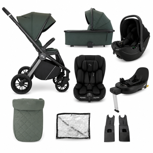 My Babiie 5 in 1 MB450i Travel System With All Stages Spin & Slide Car Seat  - Forest Green