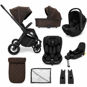 My Babiie MB450i 5-in-1 i-Size Travel System with All Stages Spin & Slide Car Seat – Chocolate