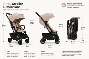 Airby Lightweight Travel Stroller – Beige