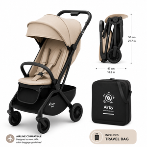 Airby Lightweight Travel Stroller – Beige