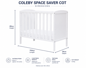 Ickle Bubba Coleby Space Saving Cot