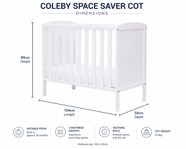 Ickle Bubba Coleby Space Saving Cot