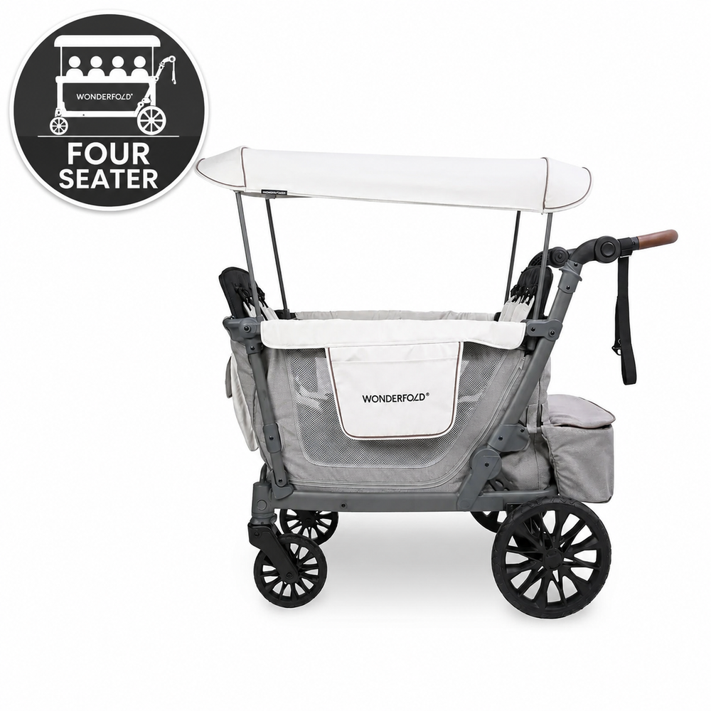 WonderFold L4 Quad Stroller Wagon Grey - 4 Seater