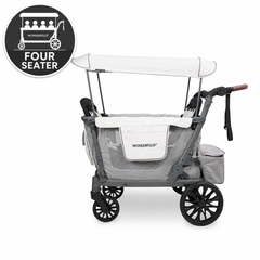 WonderFold L4 Quad Stroller Wagon Grey - 4 Seater