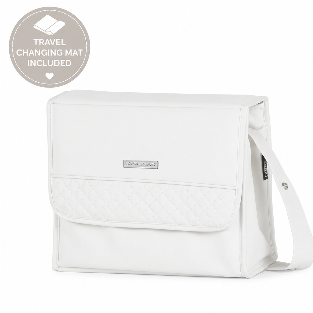 Bebecar Mini Pop Changing Bag & Changing Mat - White Delight
