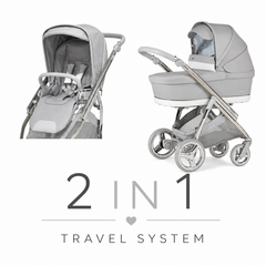 Bebecar Mini Pop 2 in 1 Travel System - Silver Grey