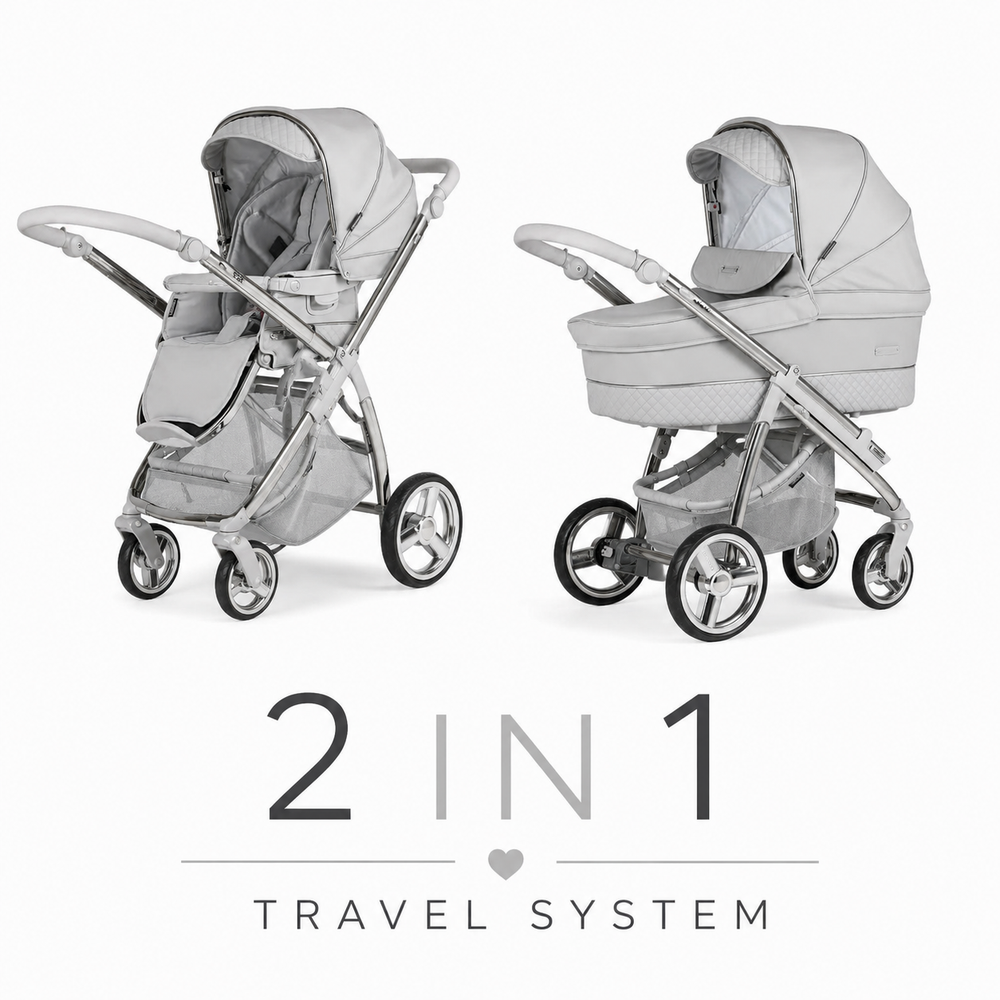 Bebecar Ip-Op Polished Pebble 2 in 1 Travel System