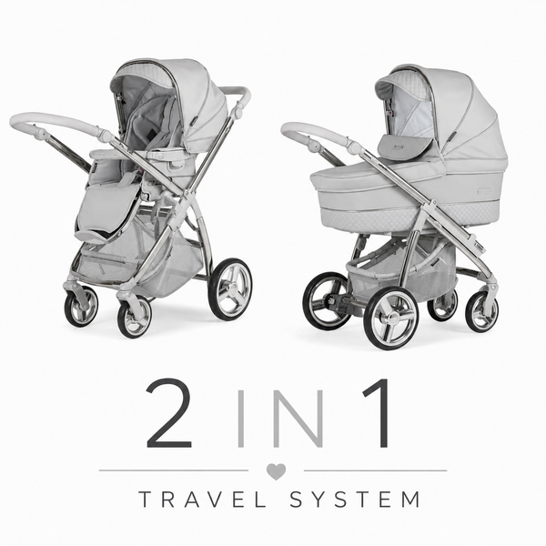 Bebecar Ip-Op Polished Pebble 2 in 1 Travel System