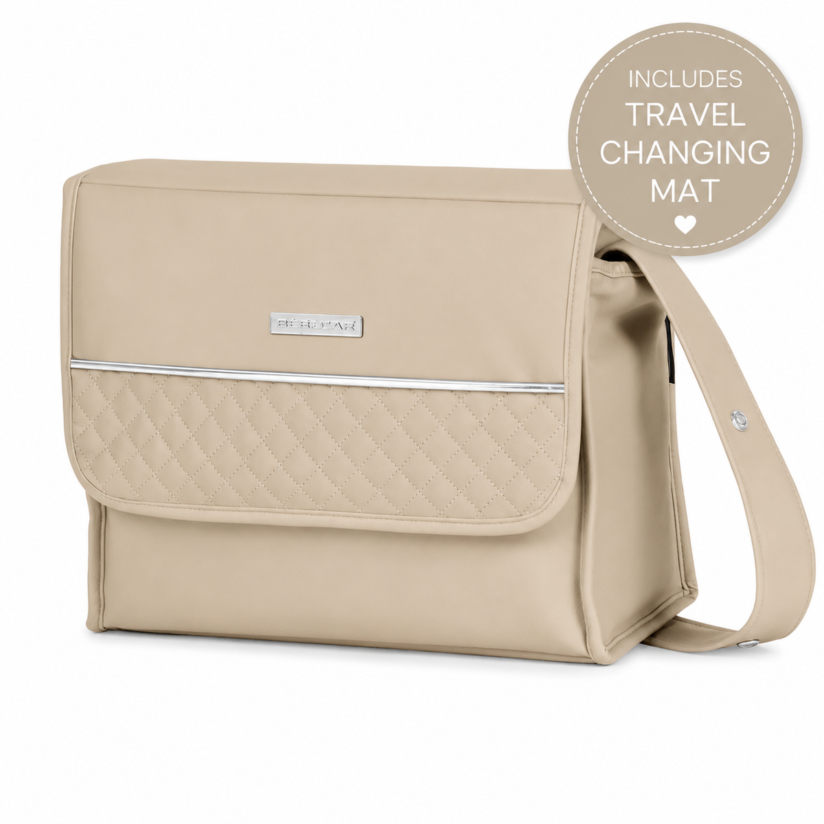 Bebecar Mini Pop Changing Bag & Changing Mat - Beige
