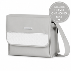 Bebecar Mini Pop Changing Bag & Changing Mat - Silver Grey