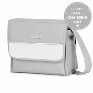 Bebecar Mini Pop Changing Bag & Changing Mat - Silver Grey