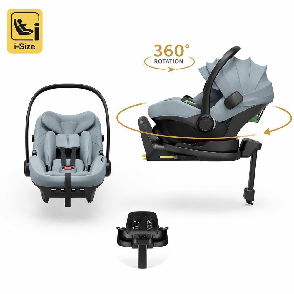 Avionaut Pixel 3 Infant Carrier & Orbit Isofix Bundle – Blue (40–86cm | 0–13kg)