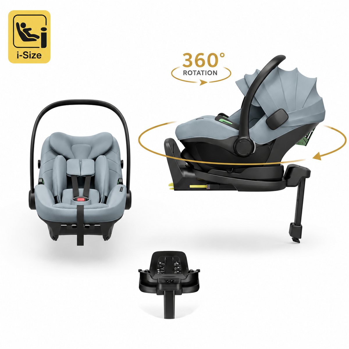 Avionaut Pixel 3 Infant Carrier & Orbit Isofix Bundle – Blue (40–86cm | 0–13kg)