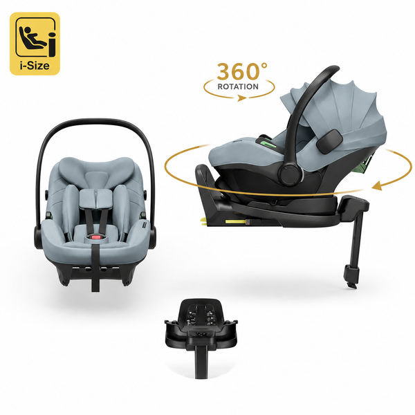Avionaut Pixel 3 Infant Carrier & Orbit Isofix Bundle – Blue (40–86cm | 0–13kg)