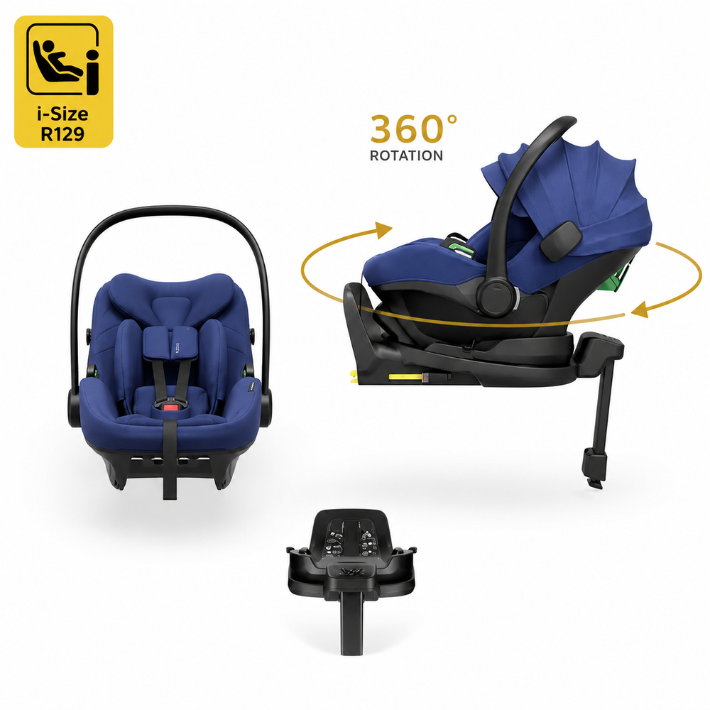 Avionaut Pixel 3 Infant Carrier & Orbit Isofix Bundle– Navy (40–86cm | 0–13kg)