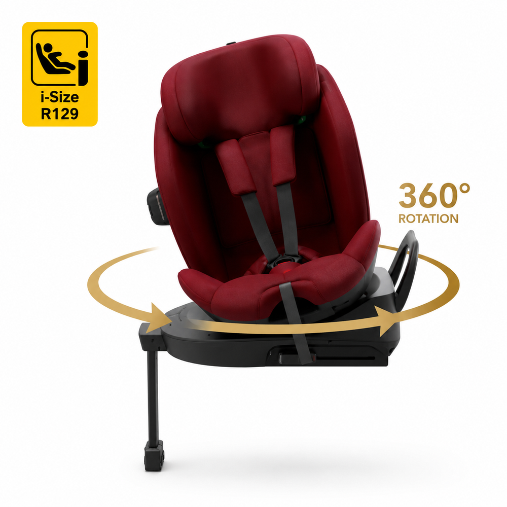 Avionaut Stardust 360 Red – 360° Rotating, ERF Car Seat