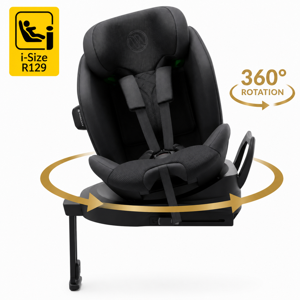 Avionaut Stardust 360 Black – 360° Rotating, ERF Car Seat