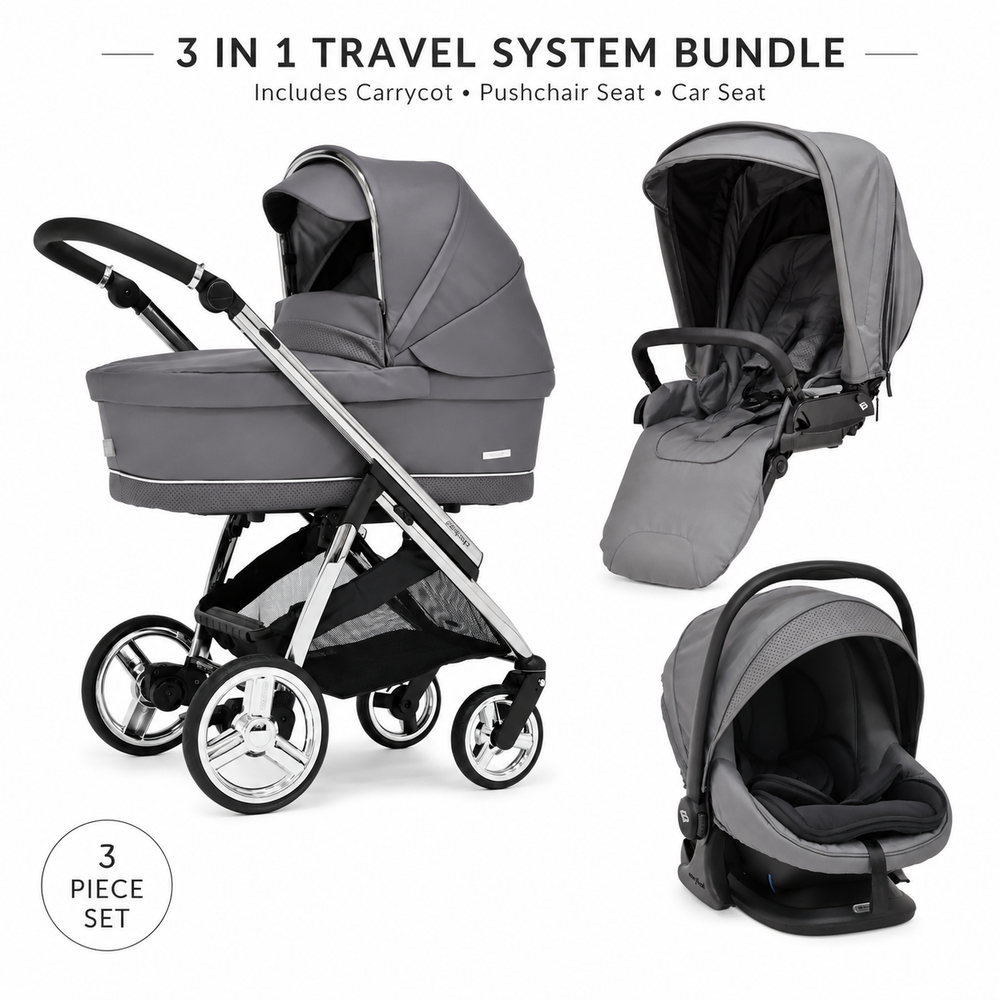 Bebecar Mini Pop 3 in 1 Travel System - Peppercorn