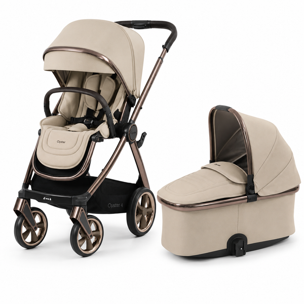 BabyStyle Oyster 4 Buttermilk 2 in 1 Bundle | Pushchair & Carrycot Set from Birth