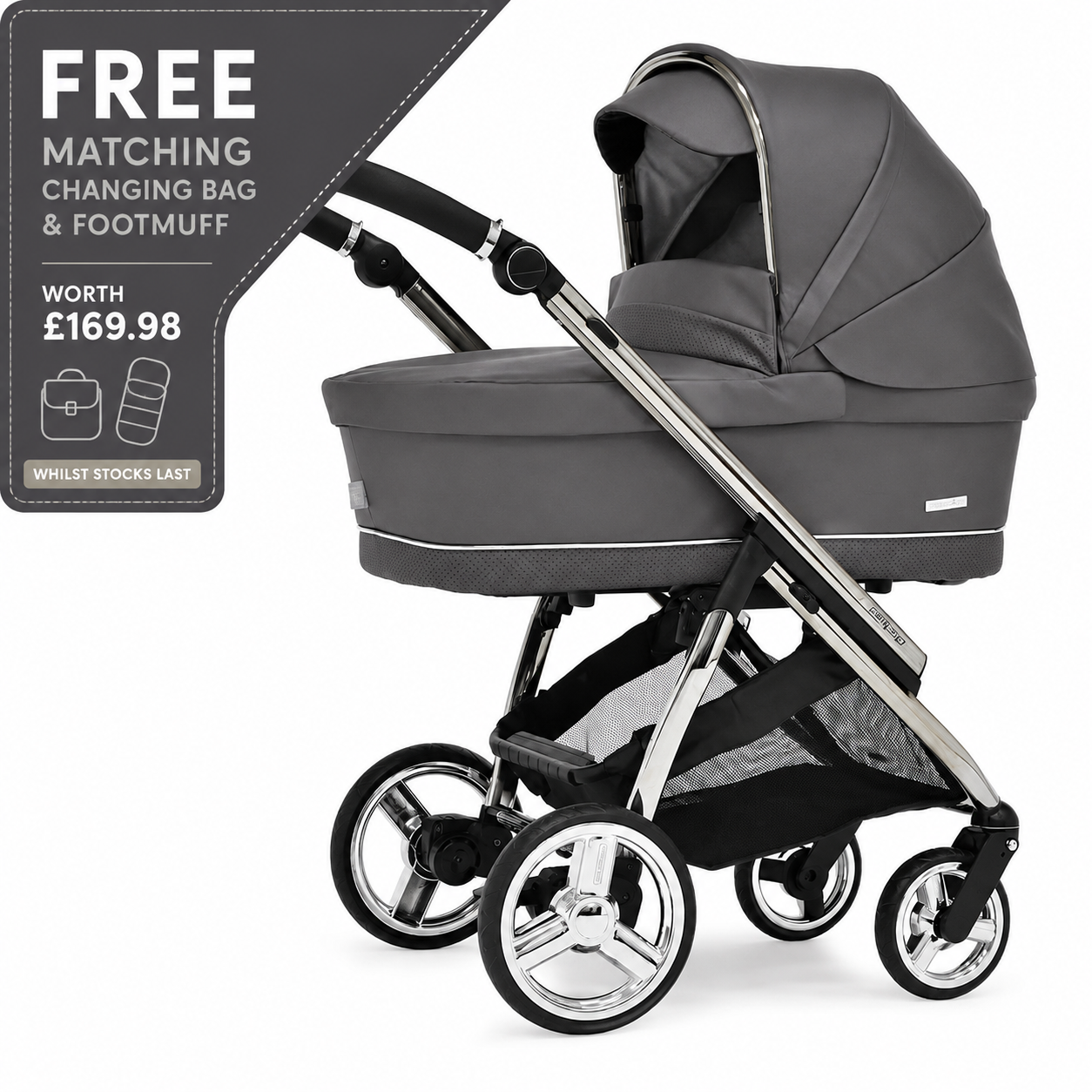 Bebecar Mini Pop 3 in 1 Travel System - Peppercorn