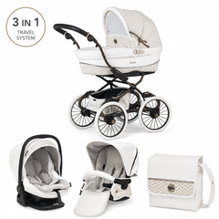 Bebecar Stylo Woven White 3 in 1 Travel System - New 2026 Prive Range