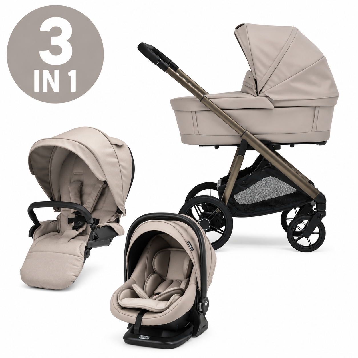 Bébécar Face Oatmilk 3 in1 Travel System | 2026 Specials Collection