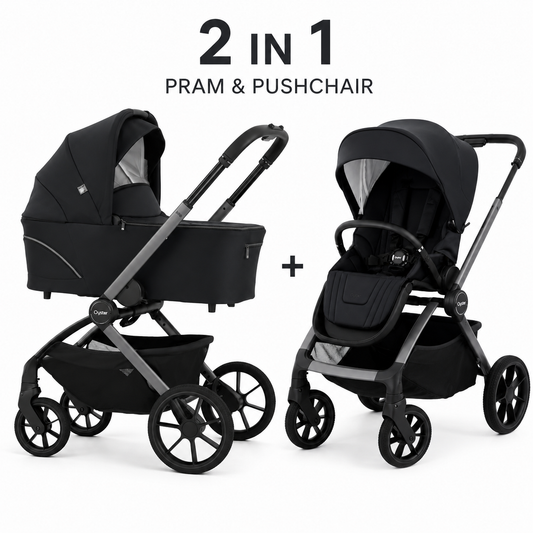 BabyStyle Oyster Vee Pram & Pushchair – Liquorice