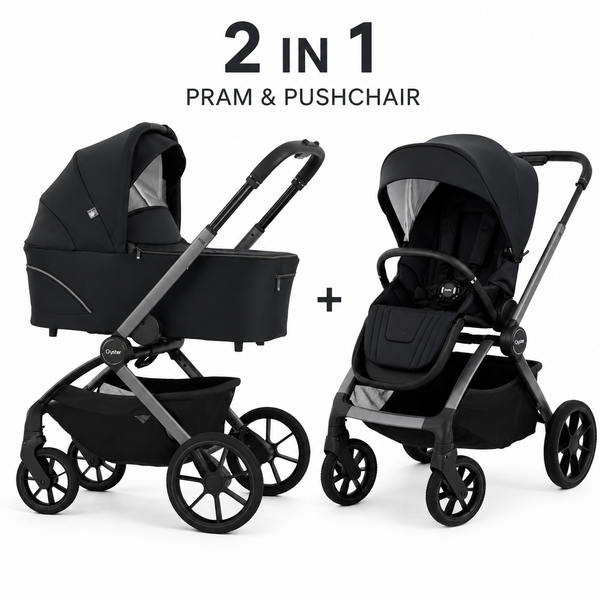 BabyStyle Oyster Vee Pram & Pushchair – Liquorice