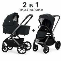 BabyStyle Oyster Vee Pram & Pushchair – Liquorice