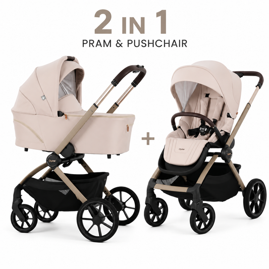 BabyStyle Oyster Vee Pram & Pushchair – Vanilla