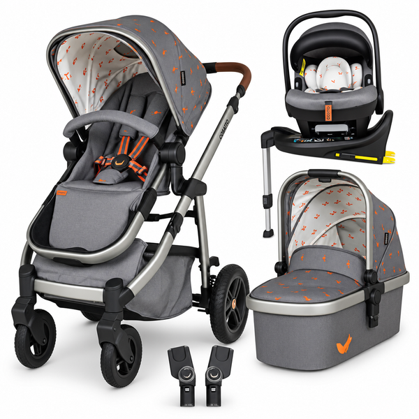 Cosatto Wow 3 Foxling Rotate Travel System – Acorn 2 & ISOFIX Base