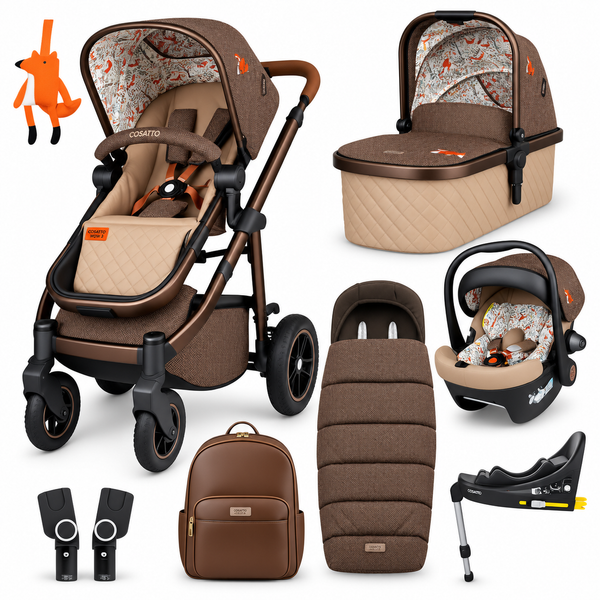 Cosatto Wow 3 Foxhall Rotating Everything Bundle – Car Seat & ISOFIX Base